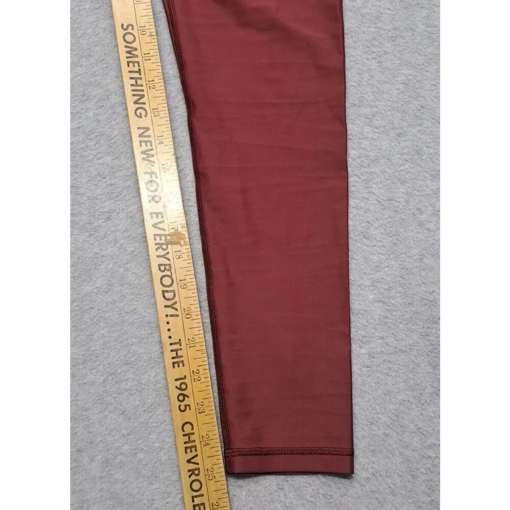 Offline by Aerie Women's Legging M 7/8 Burgundy High Rise Short Inseam - Picture 6 of 9